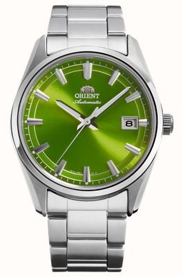 Orient Automatyczny zegarek Stretto Date w limitowanej edycji (38,5 mm) z zieloną tarczą słoneczną / bransoletą ze stali nierdzewnej RA-AC0R05E30B