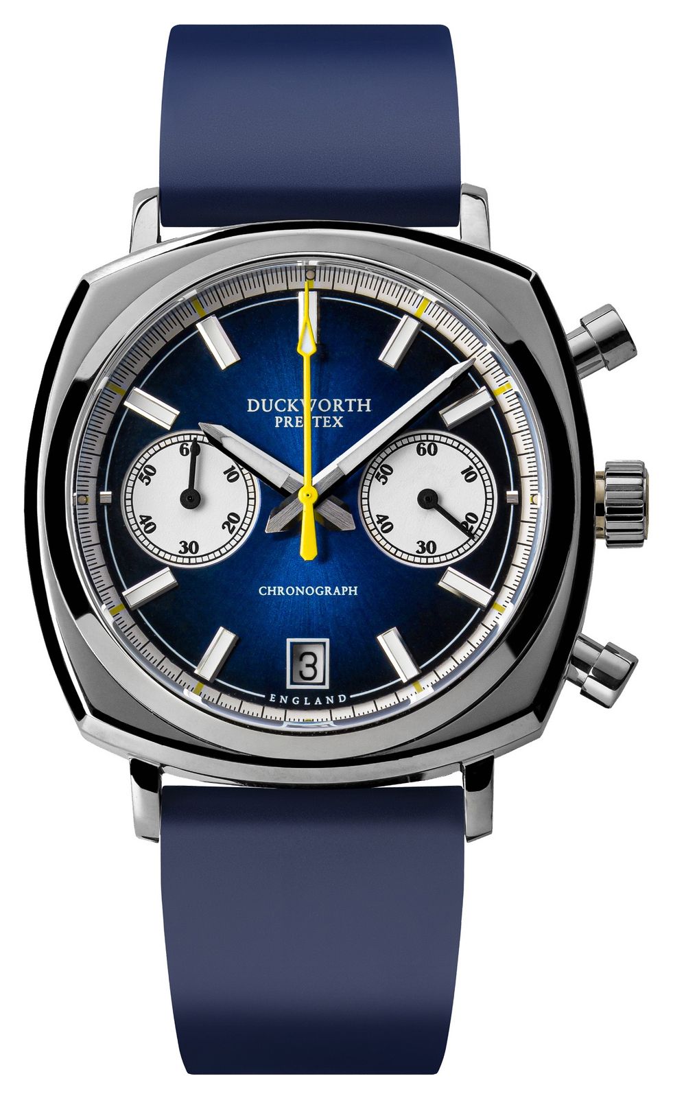 Duckworth Prestex Chronograaf 42 (42 mm) blauwe sunburst horloge-image-89654