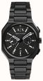 Armani Exchange Dual-Time Quartz (40mm) Black Dial / Black PVD Stainless Steel Bracelet AX1478