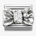 Nomination Classic Bow Oxidised Sterling Silver & Steel Charm 330323/11