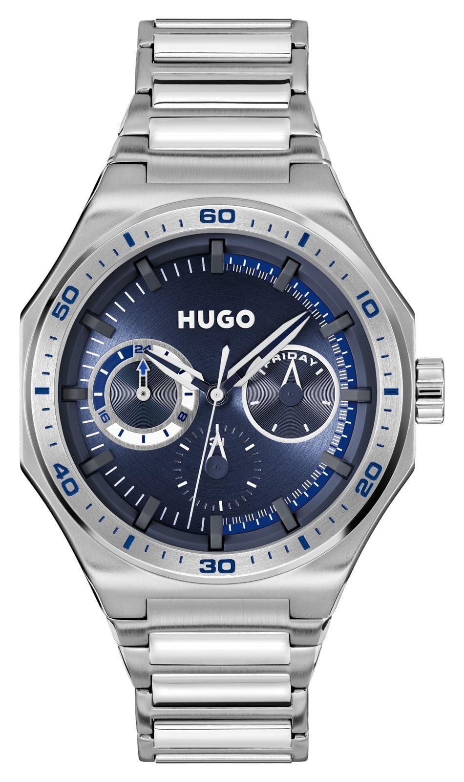 HUGO #grail sport multifonction (44 mm) cadran bleu / montre