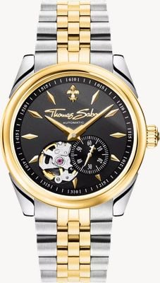 Thomas Sabo Open-Heart Automatic (36mm) Black Dial / Two-Tone Stainless Steel Bracelet WA0415-291-203-36