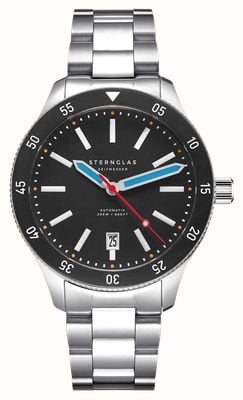 STERNGLAS Marus 2.0 Automatic (42mm) Black Dial / Stainless Steel Bracelet S02-MA43-ME12