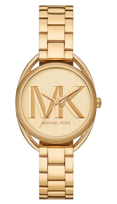 Michael Kors Leia femme, cadran ton or, bracelet montre