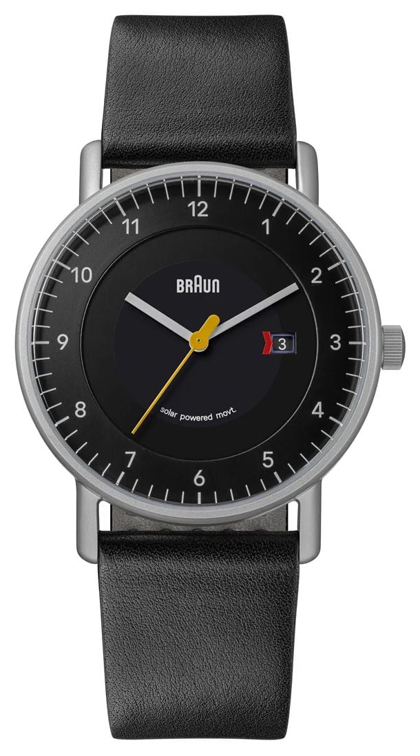 Braun Classic Solar 40mm Black Dial Black Leather Strap Watch Braun Classic Solar 40mm Black Dial Black Leather Strap Watch