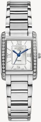 Roamer Diana cristal quartz (22,5mm) cadran nacre blanche / bracelet acier inoxydable 869847 41 20 20