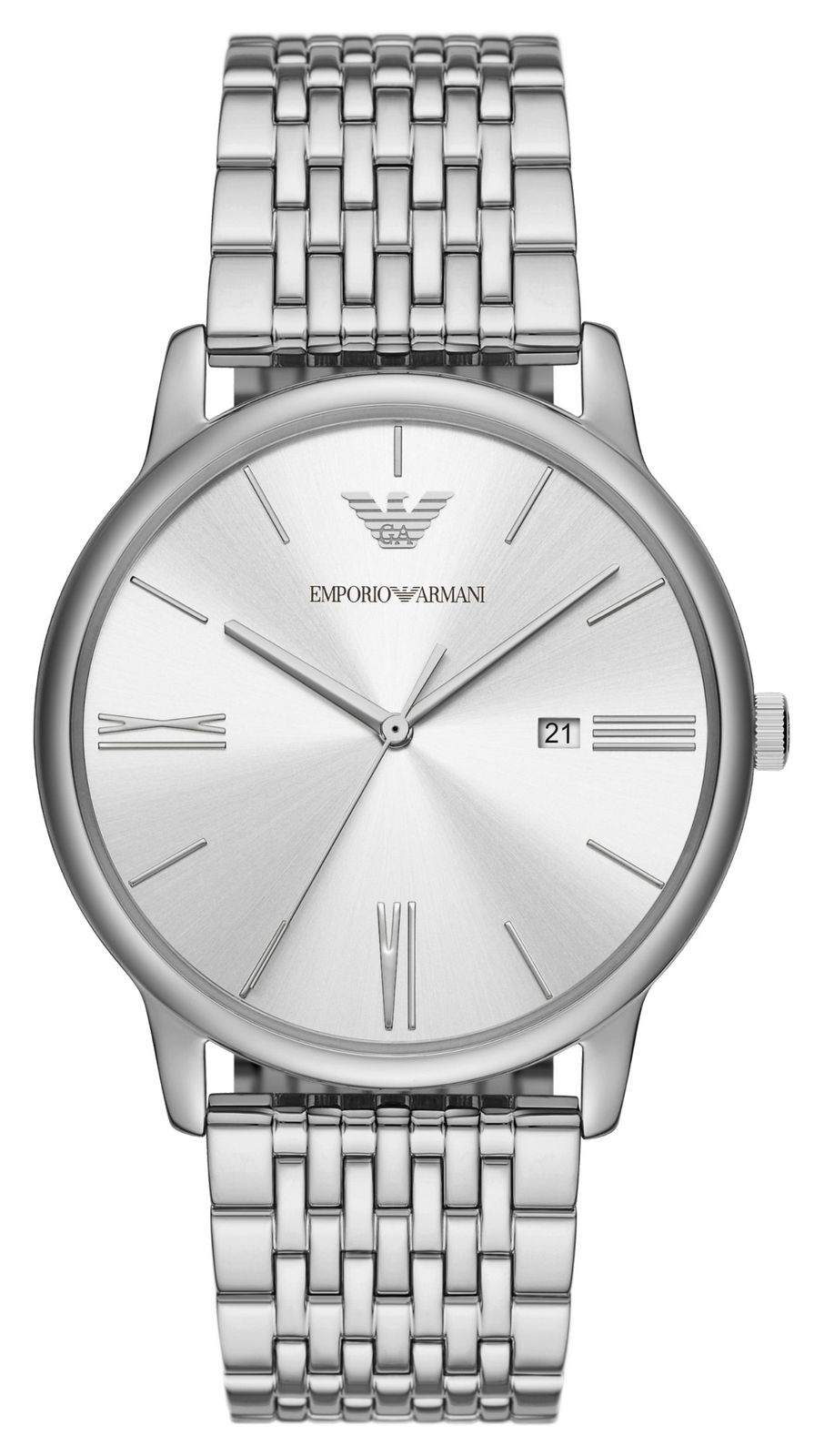 Emporio Armani Cadran argentÃ© / bracelet en acier montre