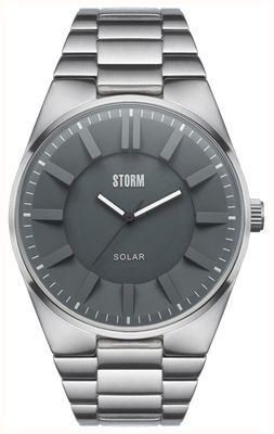 STORM ソラロンソーラー（43mm）グレー文字盤／ステンレススチールブレスレット 47562/GY