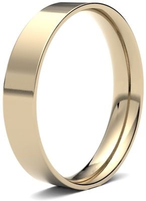 James Moore Wedding Rings | 9ct Yellow Gold | 4mm | Light | Flat Court | AG_4GLE-9Y
