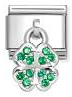 Nomination COMPOSABLE CLASSIC LINK, PENDANT FOUR-LEAF CLOVER, GREEN STO 331800/30