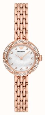 Emporio Armani Women's | Mother-of-Pearl Dial | Rose Gold Stainless Steel Bracelet AR11474
