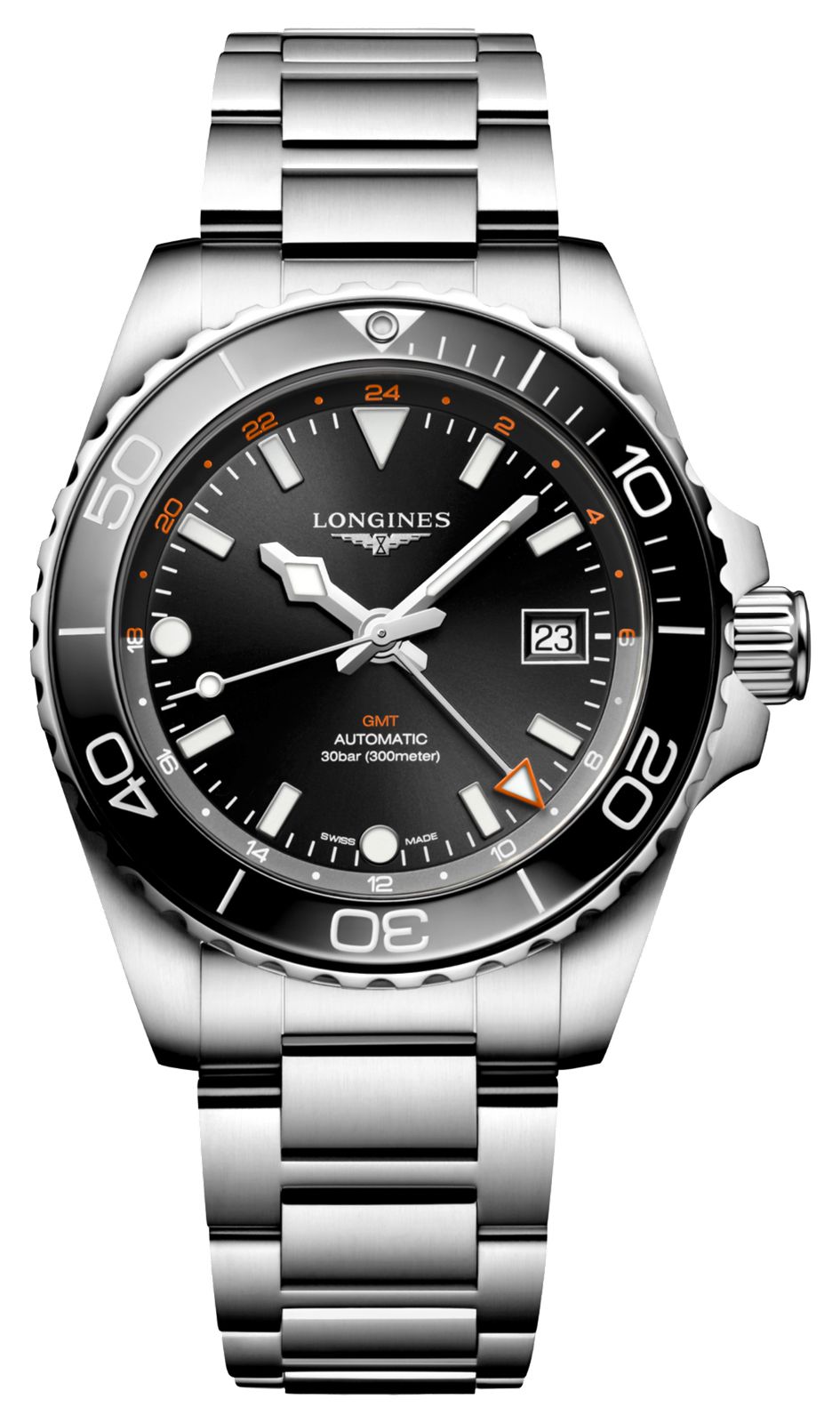 LONGINES Hydroconquest gmt (41 mm) cadran noir soleillÃ© / montre