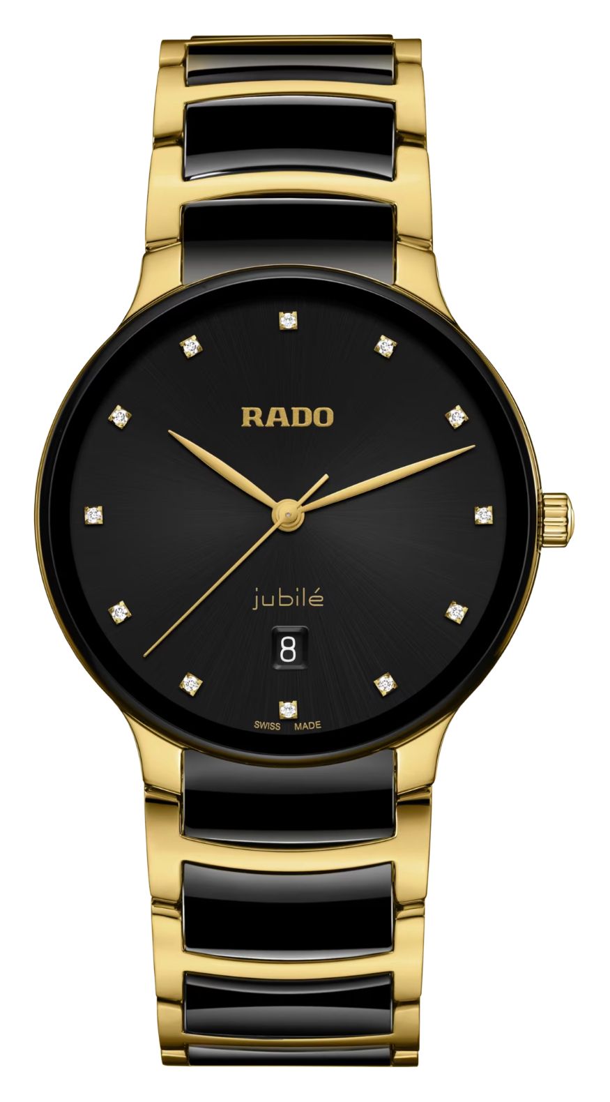 RADO Centrix diamants quartz (39,5 mm) cadran noir / cÃ© montre