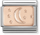 Nomination Classic Moon 9ct Rose Gold & Steel Charm 430101/31