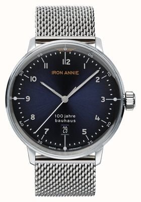 Iron Annie Bauhaus | Blue Dial | Stainless Steel Mesh 5046M-3