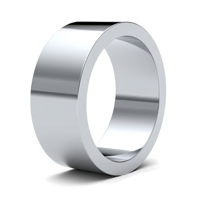 James Moore Wedding Rings | 9ct White Gold | 8mm | Medium | Flat | AG_8GMF-9W