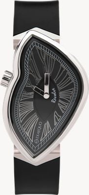 Exaequo Melting Watch リボルブ SS 316L (33mm) ブラック文字盤 / ブラックシリコンストラップ EX 0031.0001