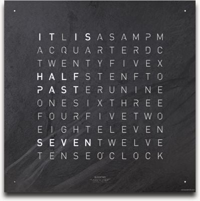 QLOCKTWO EARTH 45 CREATOR'S EDITION METAMORPHITE (English) - White Lacquered QT4ENMM-UK