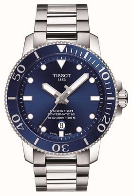 Tissot Seastar 1000 powermatic 80 синий циферблат T1204071104103