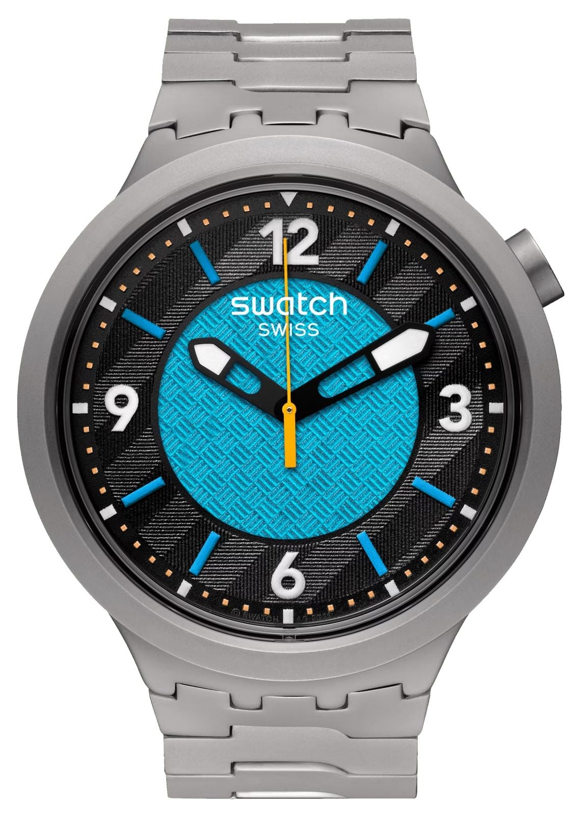 Swatch Frostbloom (47 mm) cadran noir et bleu / bracelet en montre