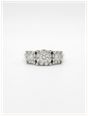 Round Brilliant Natural Diamond 18ct White Gold Trilogy Ring JM2793