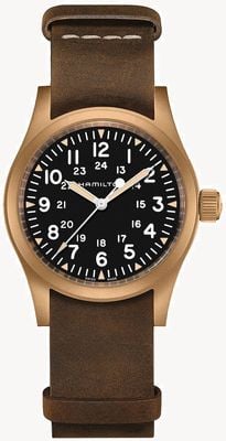 Hamilton Khaki Field Mechanical Bronze *Ant-Man and the Wasp - 2023* (38mm) Black Dial / Brown Leather Strap H69459530