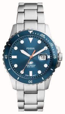 Fossil 男款蓝色（42mm）蓝色表盘/精钢表链 FS6050