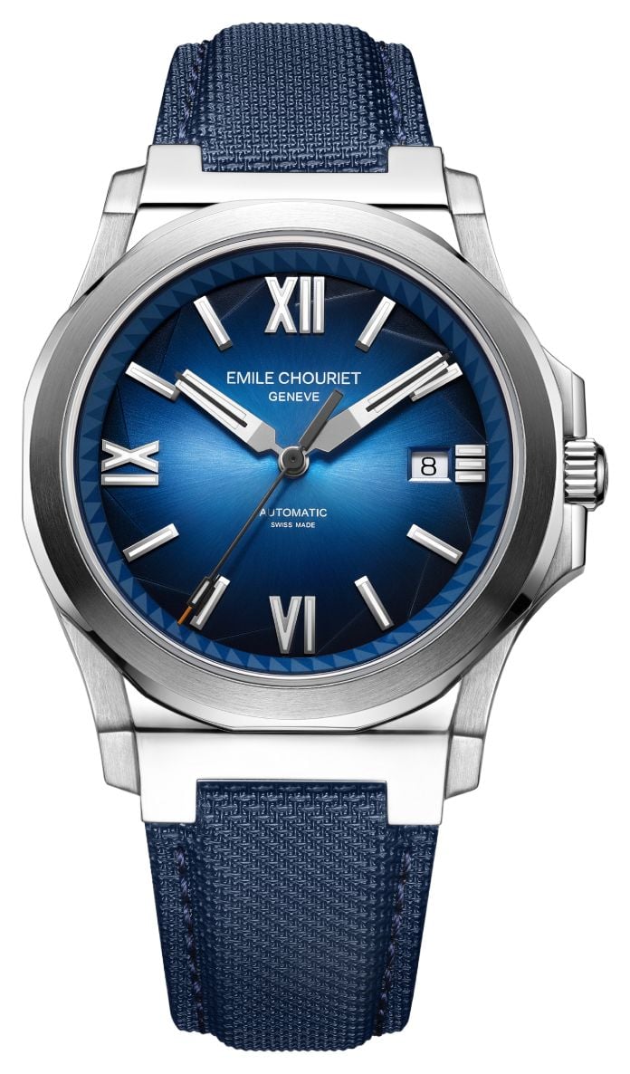 Emile Chouriet Challenger Cliff Automatic (40mm) Blue Sunray Watch