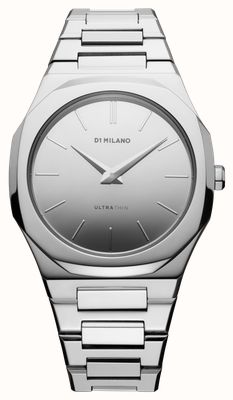 D1 Milano 超薄型ミラー（38mm）ミラーシルバー文字盤 / ステンレススチールブレスレット UTBU07