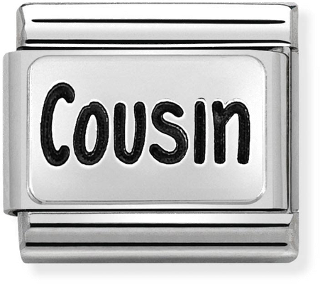 Nomination Classic Cousin Oxidised Sterling Silver & Steel Charm 330109/12