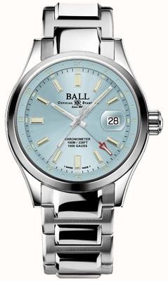 Ball Watch Company Engineer iii endurance 1917 gmt (41 mm) ijsblauwe wijzerplaat / roestvrijstalen armband (klassiek) GM9100C-S2C-IBE