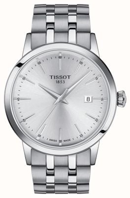 Tissot Klassieke droom voor mannen | zilveren wijzerplaat | roestvrijstalen armband T1294101103100