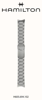 Hamilton Straps Orologio con cinturino solo in acciaio inossidabile da campo khaki cassa da 38 mm H695694102