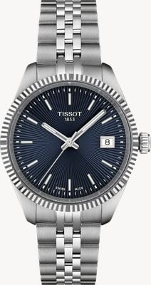 Tissot Ballade 石英表（34毫米）深蓝色太阳纹表盘/不锈钢表带 T1562101104100
