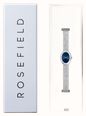 Rosefield Ovale Indigo Silver Mesh Strap With Navy Blue Dial Watch OVNSMS-OV25 - alternate view 5
