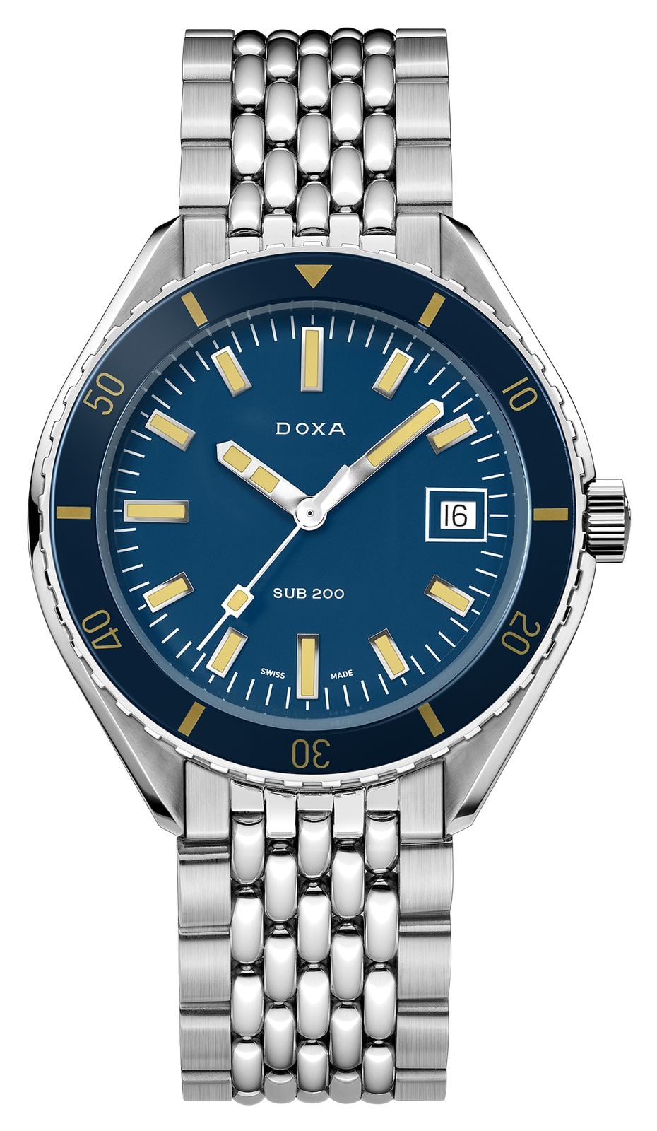 DOXA Sub 200 CaraÃ¯bes (42 mm) cadran bleu foncÃ© emblÃ© montre