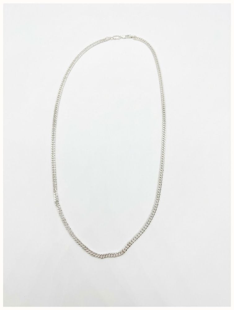 Silver Double Curb Lobster Clasp Chain 26" G1018/26 - 別ビュー 2