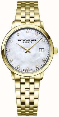 Raymond Weil | женская бриллиантовая токката | золотой браслет из нержавеющей стали | 5985-P-97081
