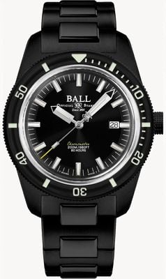 Ball Watch Company Engineer ii Skindiver Heritage Chronometer Limited Edition (42 mm) schwarzes Zifferblatt / schwarzes PVD DD3208B-S2C-BK