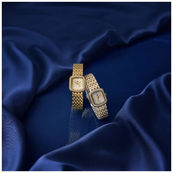 Tommy Hilfiger Ladies Abby Two Tone Square Silver Dial Bracelet Watch 1782922 - alternatieve weergave 3