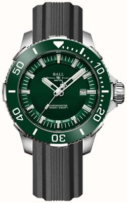 Ball Watch Company Zegarek z zieloną tarczą z ceramiczną ramką Deepquest DM3002A-P4CJ-GR