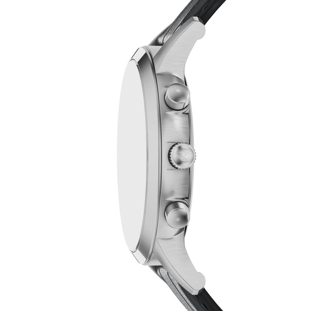 Emporio Armani Quartz Chronograph (43mm) Black Sunray Dial / Black Leather Strap AR11820 - 別ビュー 2