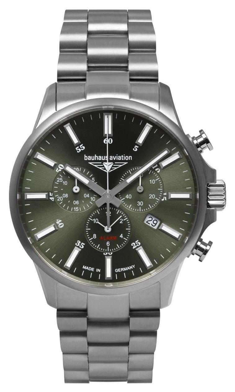Bauhaus Chronographe Ã  quartz en titane Aviation (42 mm) montre