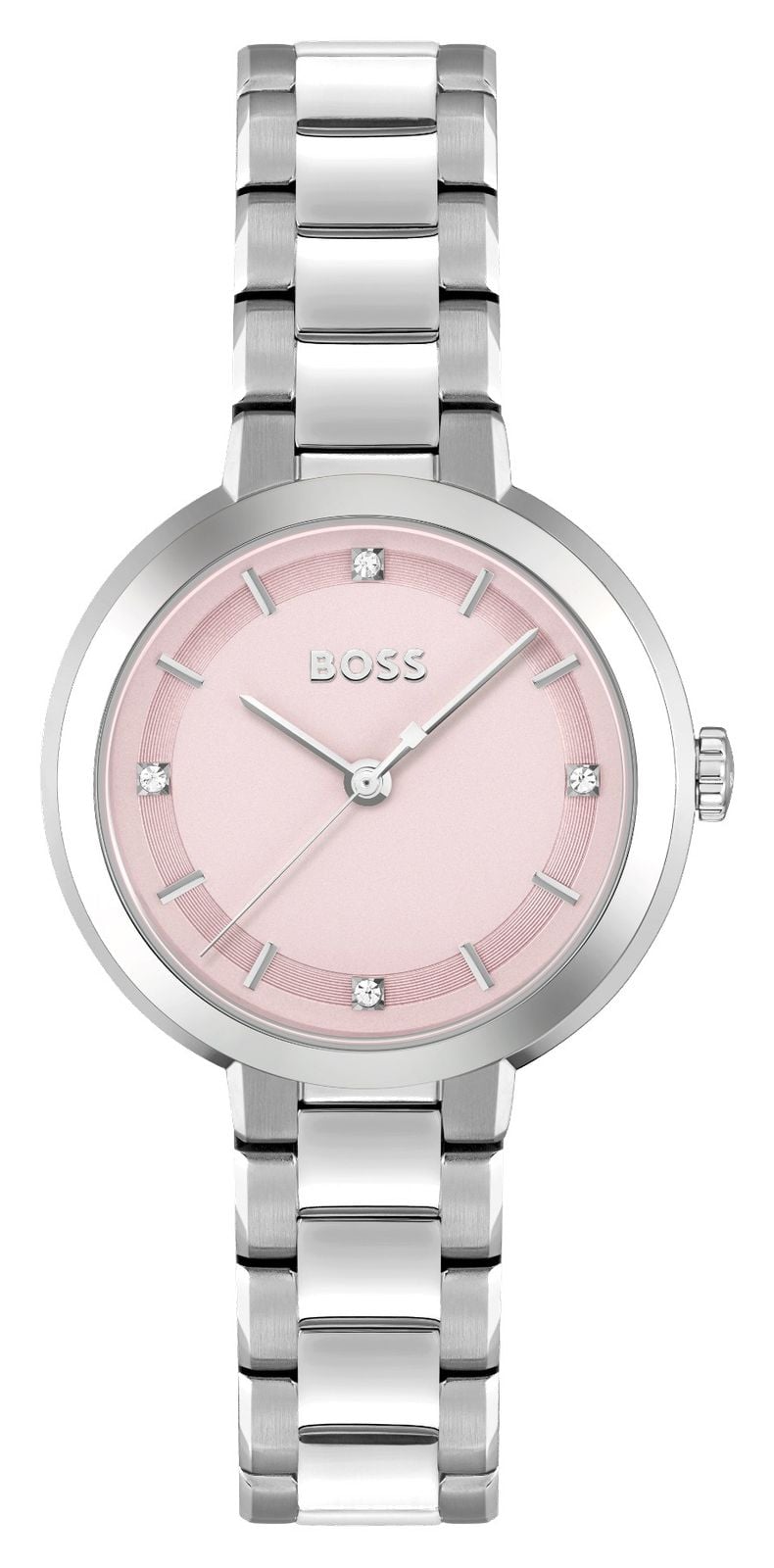 BOSS Sena (34 mm) pour femme, cadran rose / bracelet en montre