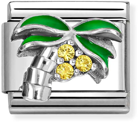 Nomination Classic Palm Tree Cubic Zirconia Enamel Charm 330328/22
