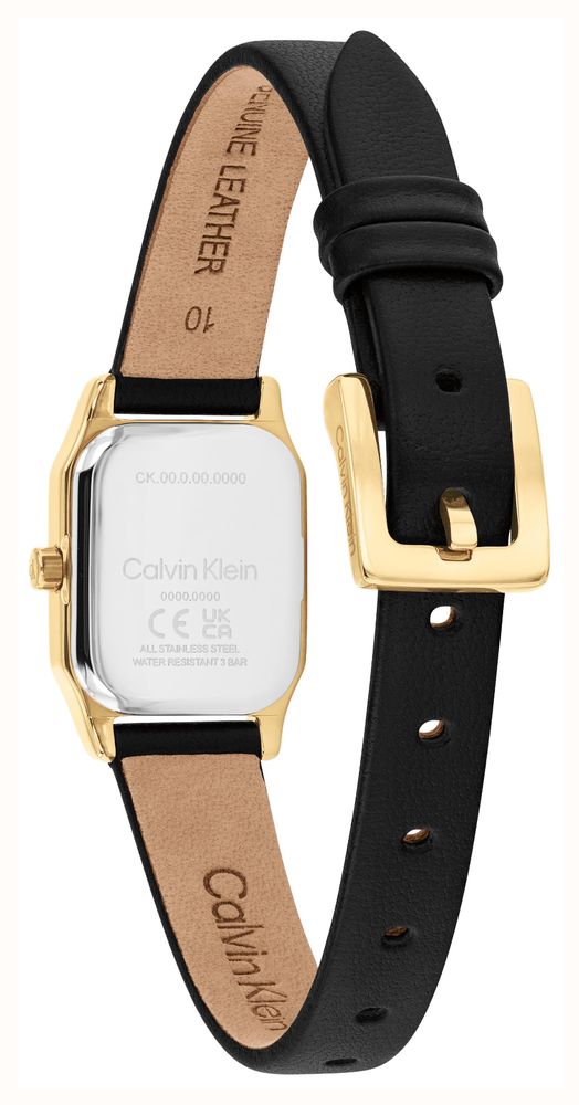 Calvin Klein Soft Form (16mm) Black Dial / Black Leather Strap 25100236 - vista alternativa 3