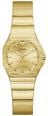 Guess Womens Jaqueline Champagne Sunray Dial Gold-Tone Stainless Steel Bracelet GW1110L2