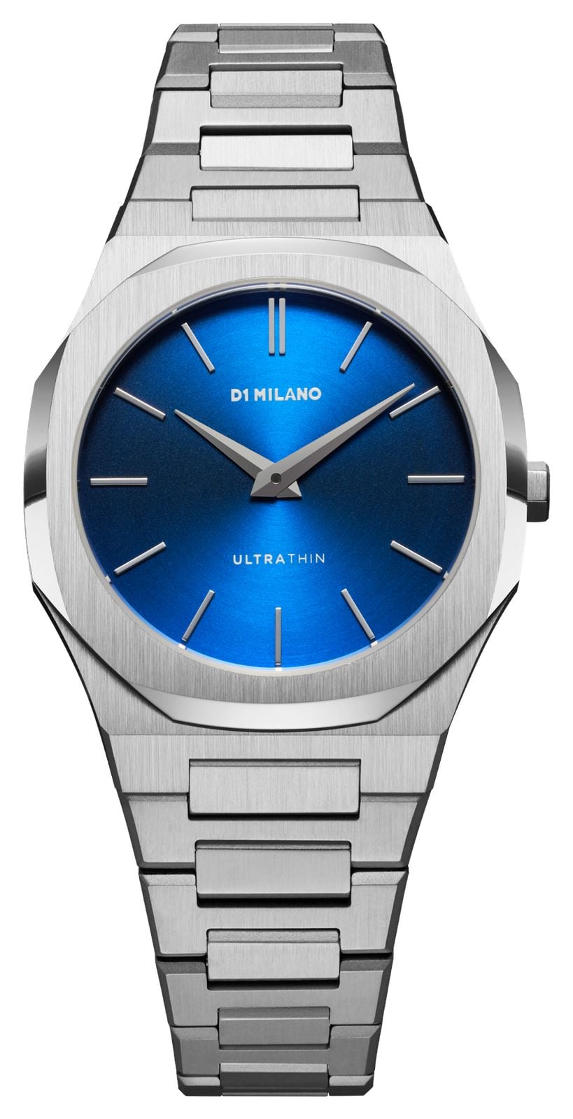 D1 Milano Mini Geo ultra-mince (34 mm), cadran bleu soleill montre