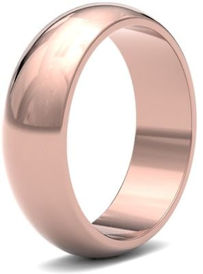 James Moore Wedding Rings | 9ct Rose Gold | 6mm | Medium | D-Shape | AG_6GMD-9R