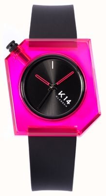 Klasse14 K14 Pink Doll, 40 mm, schwarzes Silikonarmband, Ausstellungsstück WKF19PK001M EX-DISPLAY